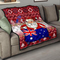 christmas-personalised-premium-quilt-australia-santa-claus-hold-the-flag-red