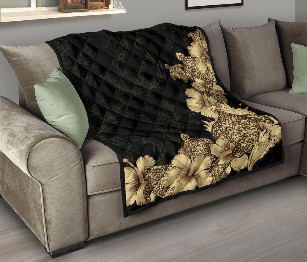 hibiscus-plumeria-golden-turtle-premium-quilt