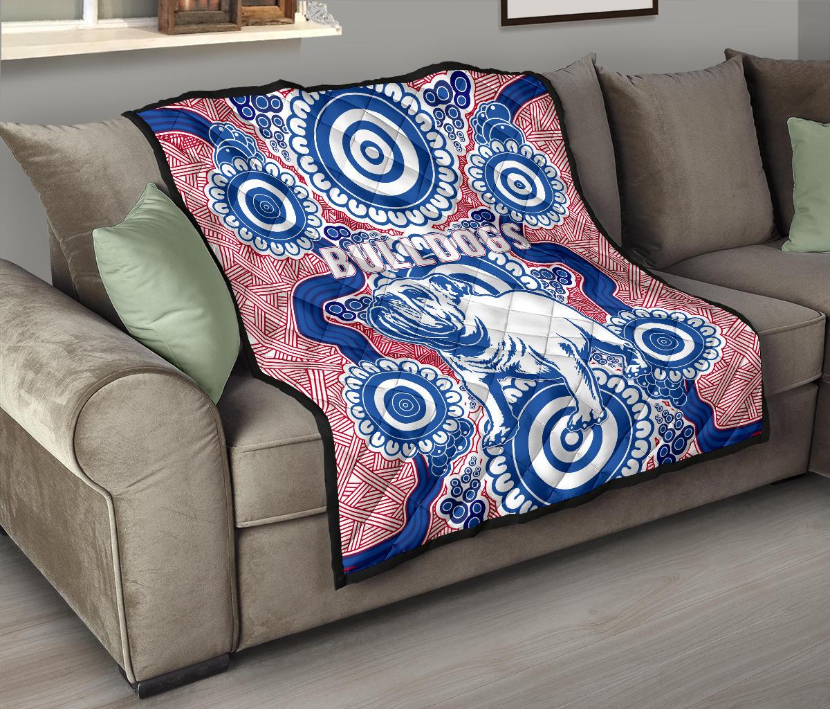 western-premium-quilt-bulldogs-simple-indigenous