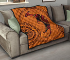 aboriginal-premium-quilt-australia-kangaroo-orange-dot-painting-art