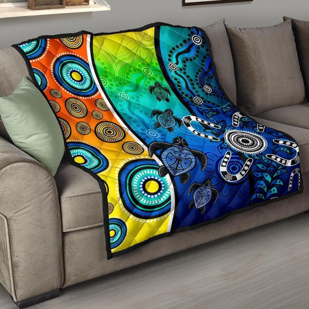 aboriginal-premium-quilt-indigenous-turtle-dot-painting-art