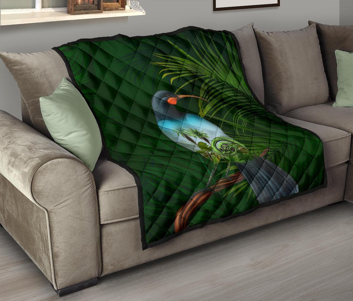huia-bird-new-zealand-premium-quilt