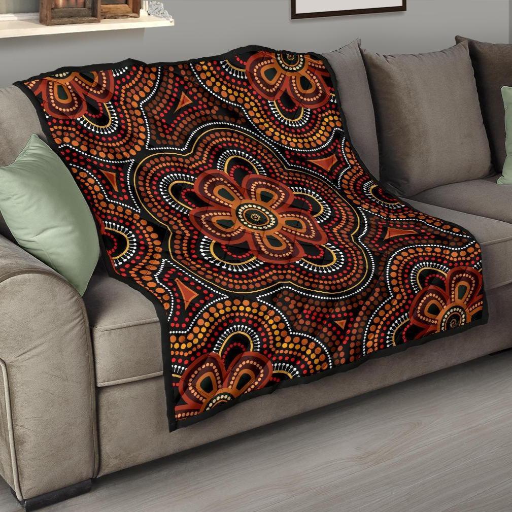 aboriginal-premium-quilt-aboriginal-dot-painting-flowers-style-ver02