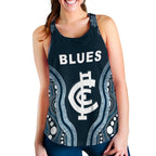 Go Blues Women Racerback Tank Simple Indigenous LT13 - Vibe Hoodie