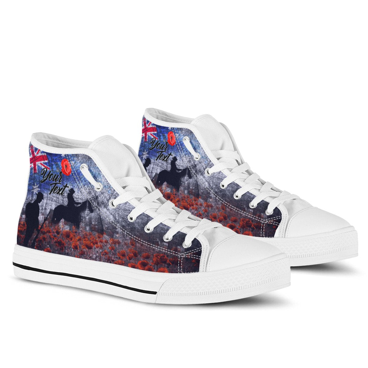 custom-text-anzac-day-high-top-shoe-lest-we-forget-vintage-poppies