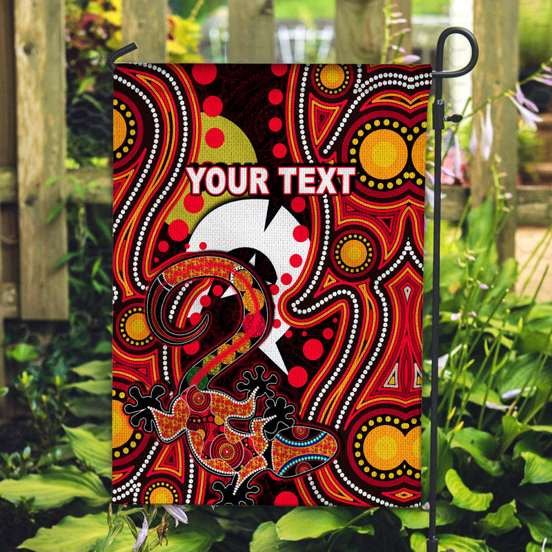 custom-personalised-naidoc-aboriginal-lizard-flag-red-style