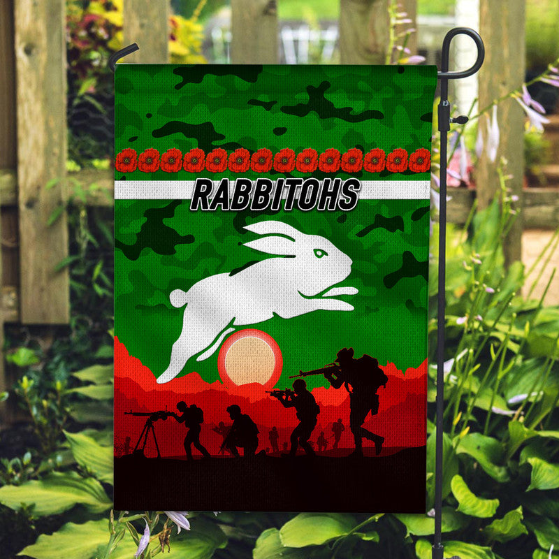 south-sydney-rabbitohs-anzac-2022-flag-simple-style-green