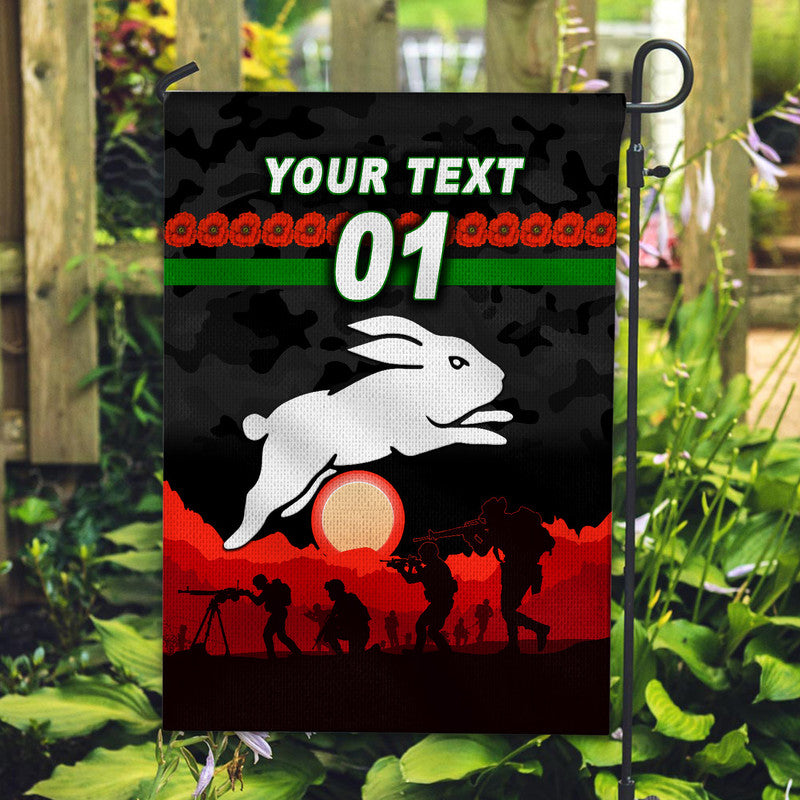 custom-personalised-south-sydney-rabbitohs-anzac-2022-flag-simple-style-black