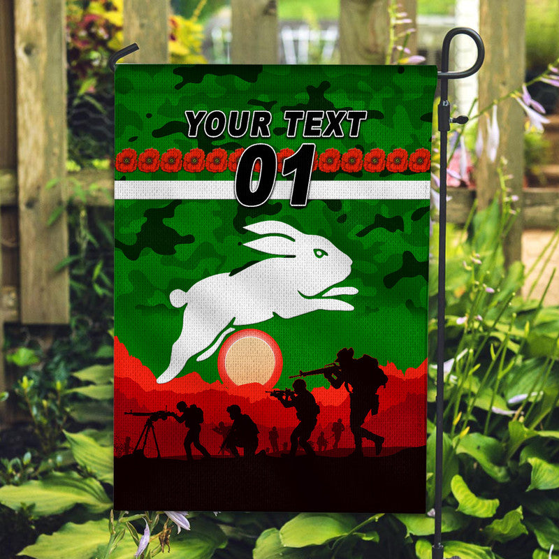 custom-personalised-south-sydney-rabbitohs-anzac-2022-flag-simple-style-green