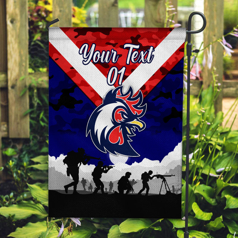custom-personalised-sydney-roosters-anzac-2022-flag-simple-style-blue