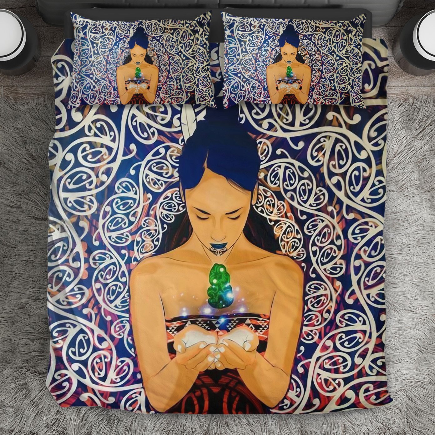 maori-goddesses-with-hei-tiki-bedding-set
