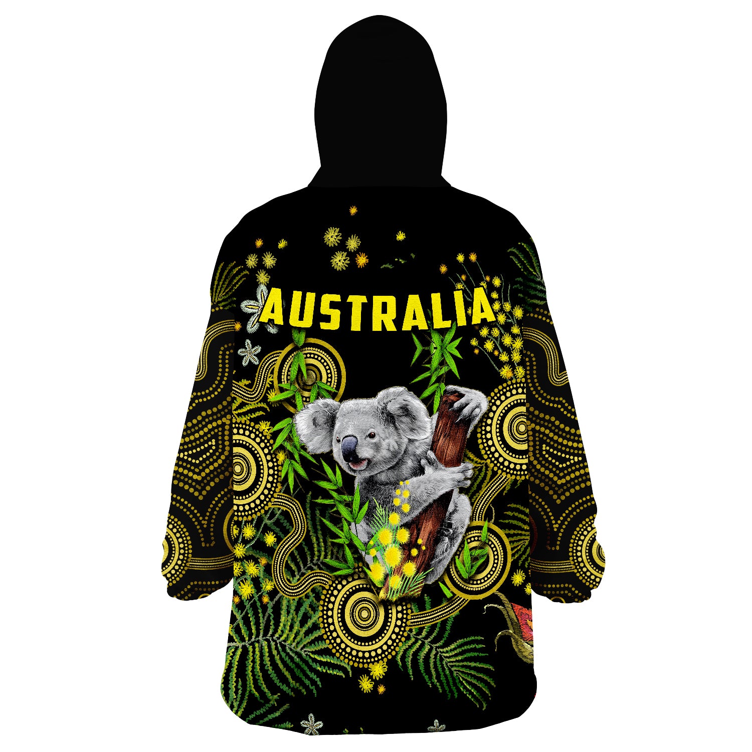 golden-wattle-australia-acacia-pycnantha-mix-aboriginal-wearable-blanket-hoodie