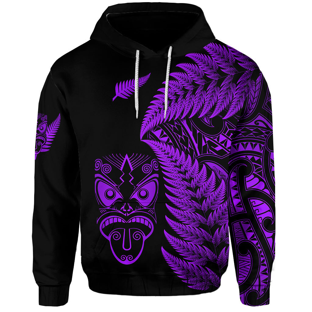 custom-personalised-new-zealand-haka-rugby-maori-hoodie-silver-fern-vibes-purple