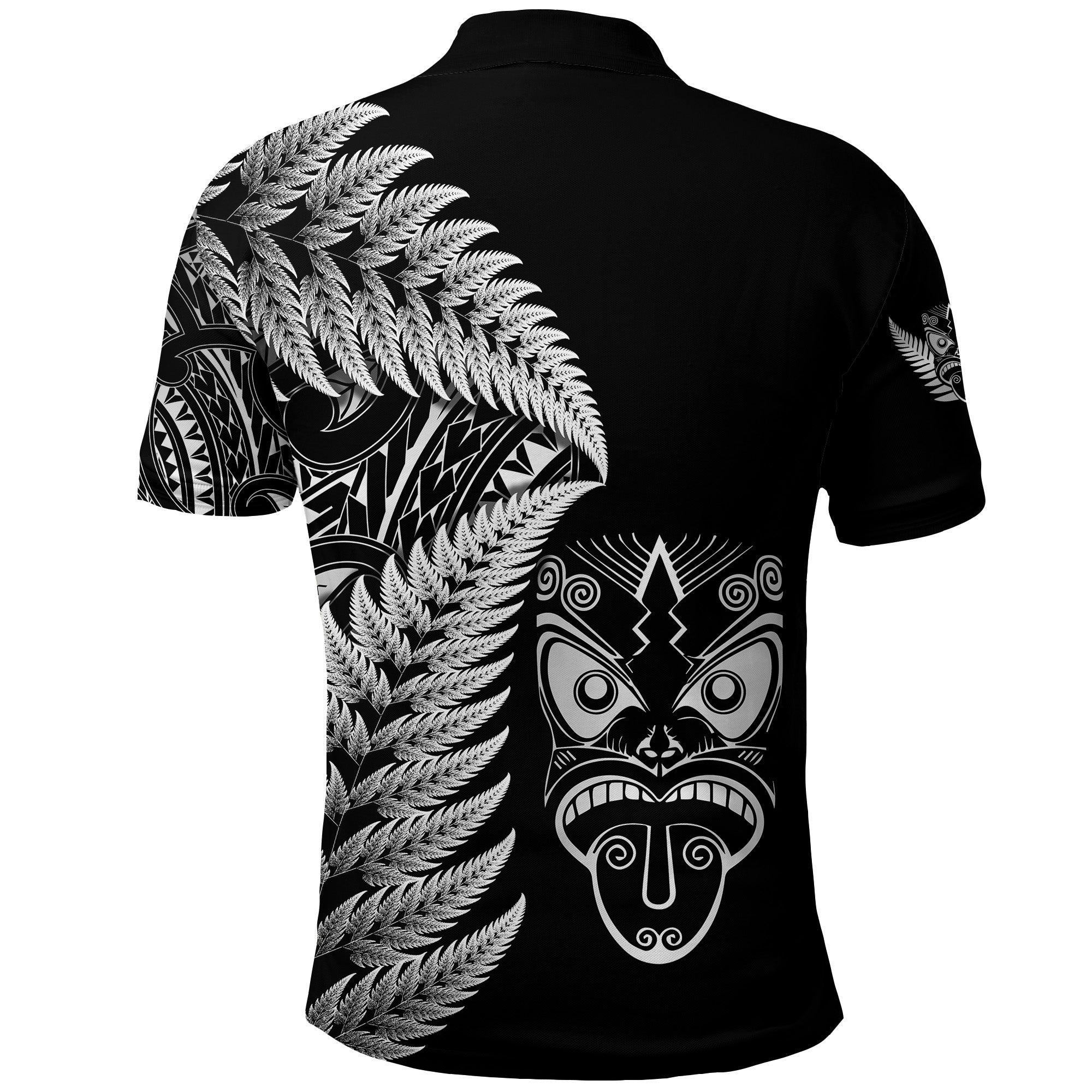 new-zealand-haka-rugby-maori-polo-shirt-silver-fern-vibes-black