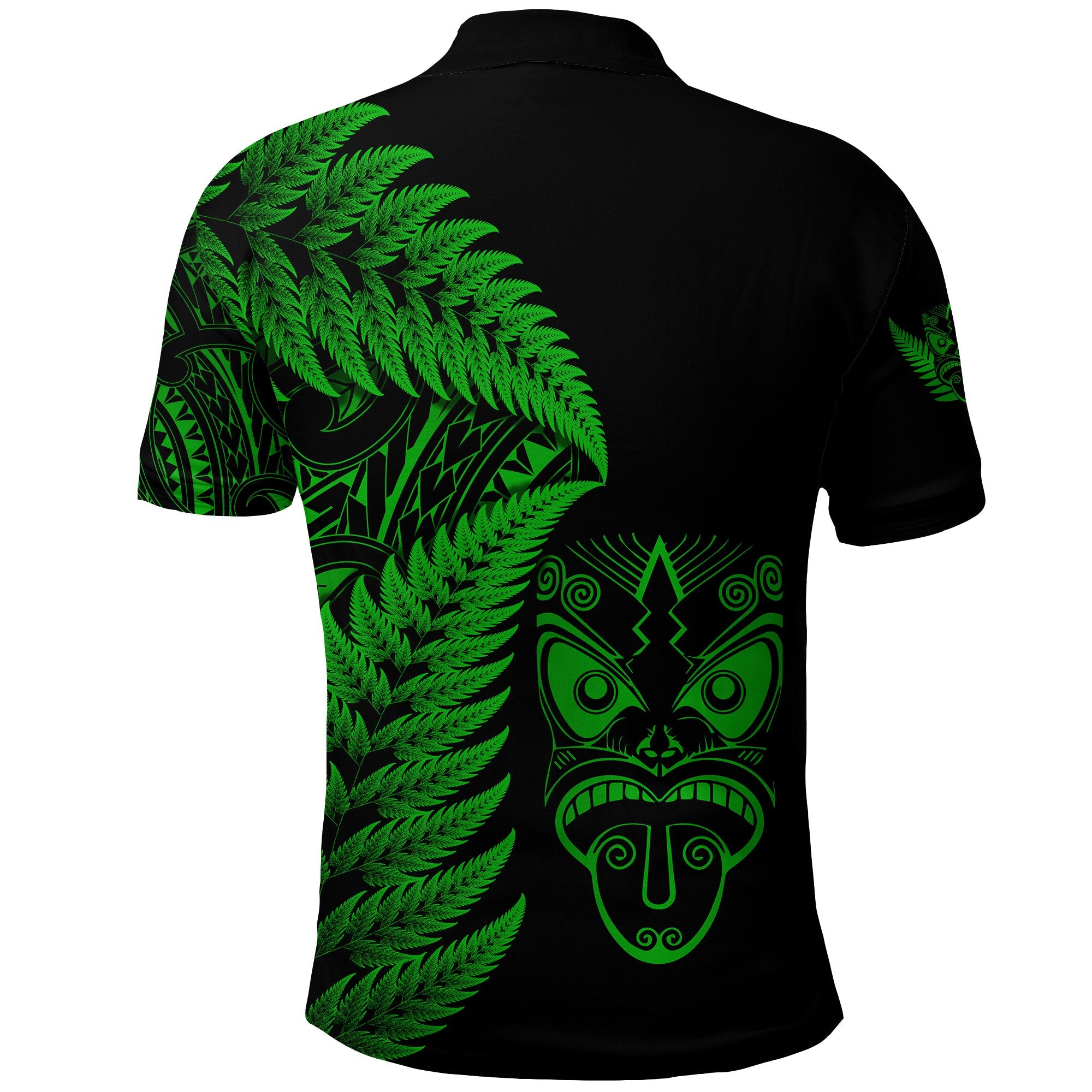 new-zealand-haka-rugby-maori-polo-shirt-silver-fern-vibes-green