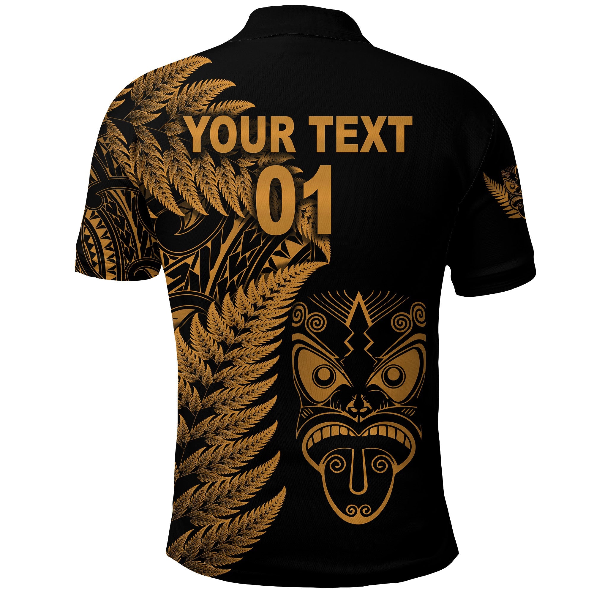 custom-personalised-new-zealand-haka-rugby-maori-polo-shirt-silver-fern-vibes-gold