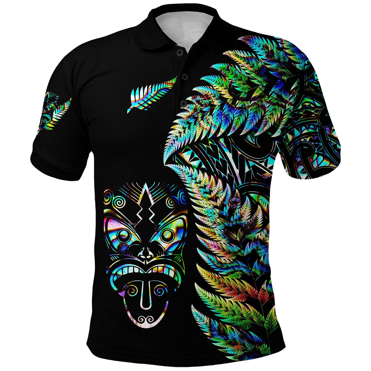 new-zealand-haka-rugby-maori-polo-shirt-silver-fern-vibes-paua-shell