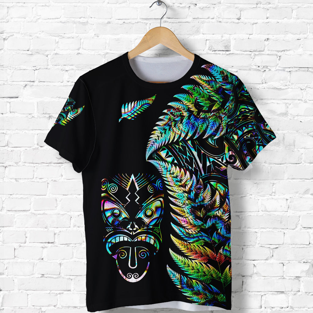 custom-personalised-new-zealand-haka-rugby-maori-t-shirt-silver-fern-vibes-paua-shell