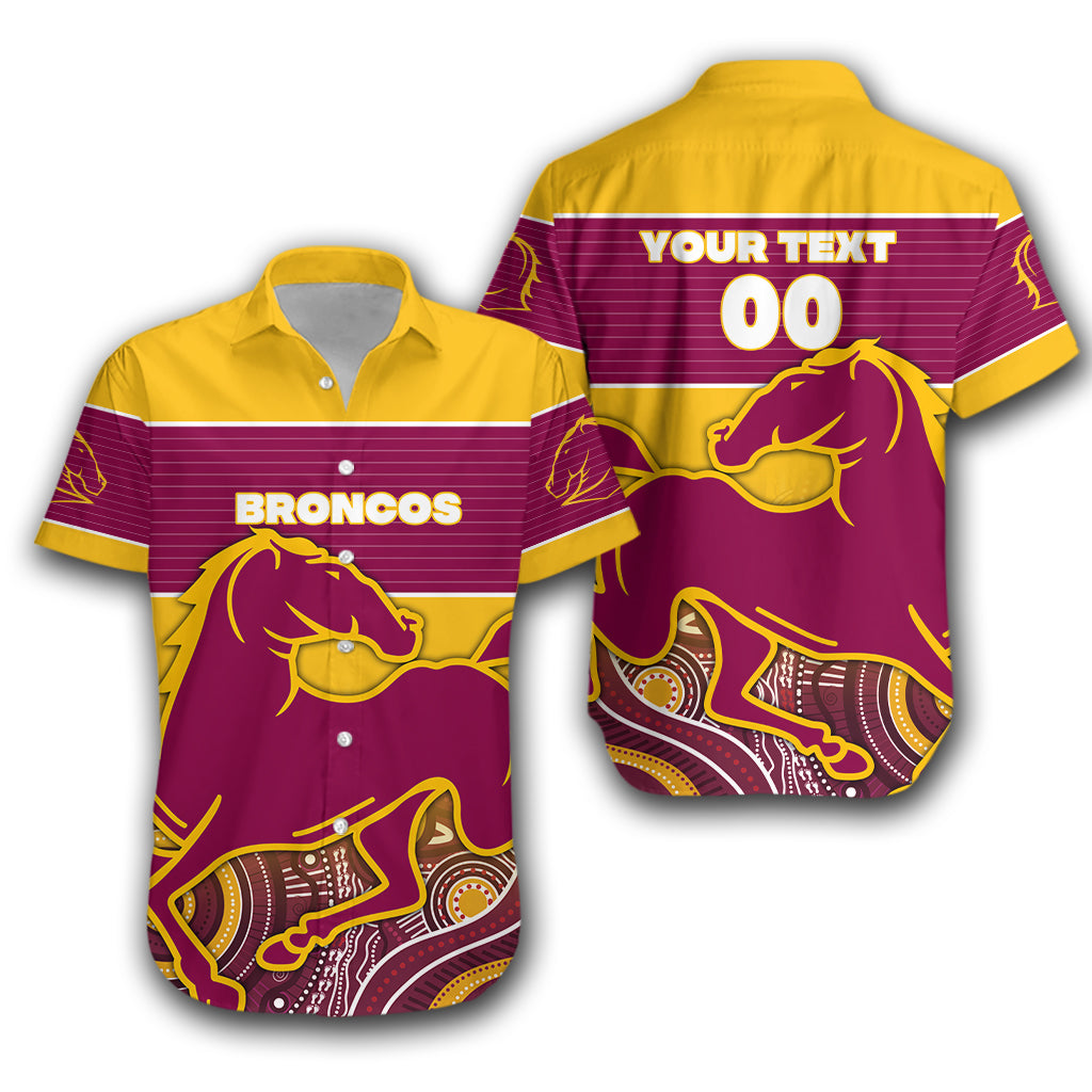 (Custom Personalised) Brisbane Hawaiian Shirt Broncos Indigenous Aboriginal Sport Style LT16 - Vibe Hoodie