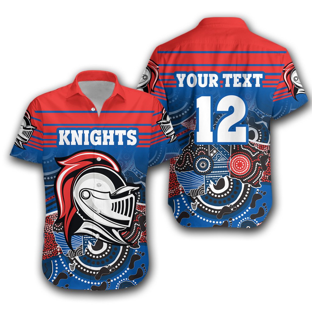 custom-personalised-knights-hawaiian-shirt-newcastle-aboriginal-horizontal-style