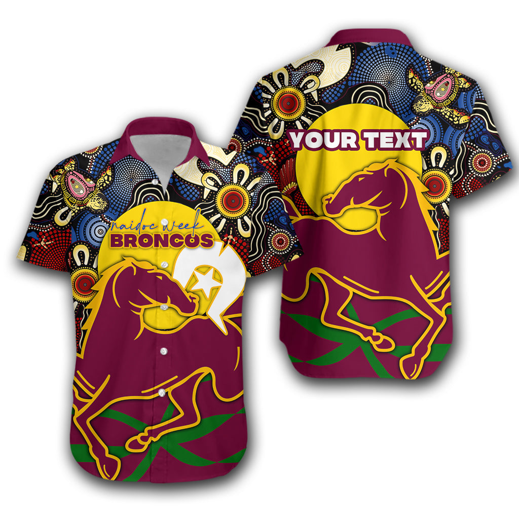 (Custom Personalised) Broncos Naidoc Week Hawaiian Shirt Aboriginal Art Style LT16 - Vibe Hoodie