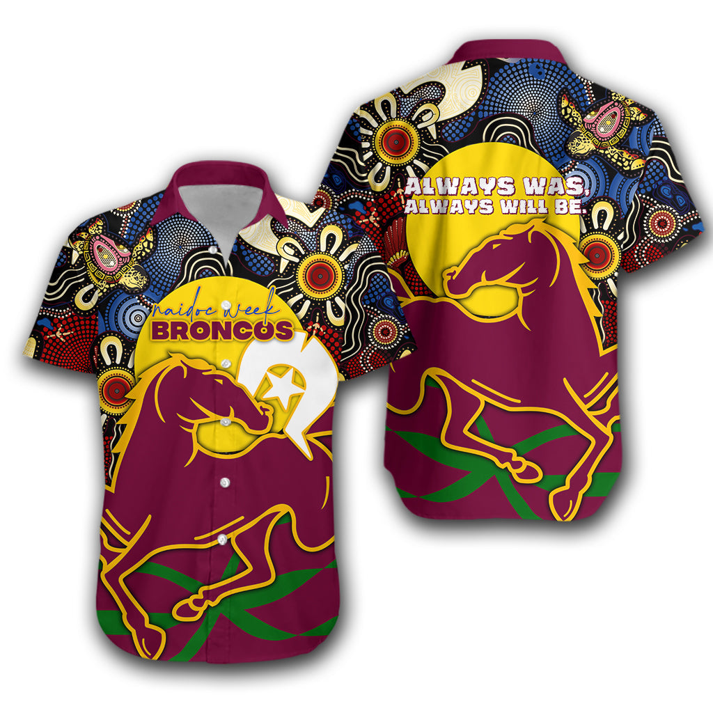 Broncos Naidoc Week Hawaiian Shirt Aboriginal Art Style LT16 - Vibe Hoodie