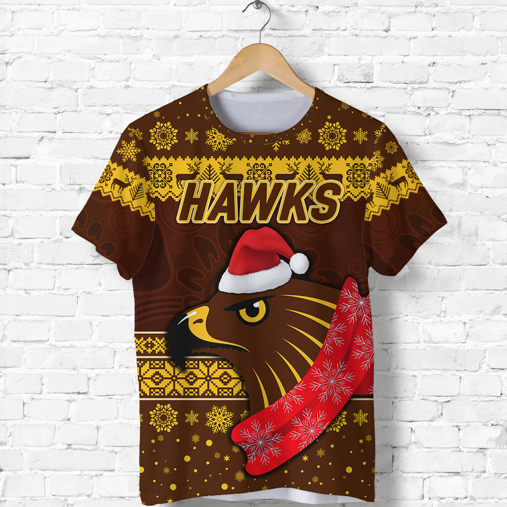 hawthorn-hawks-t-shirt-christmas-simple-style-lt8