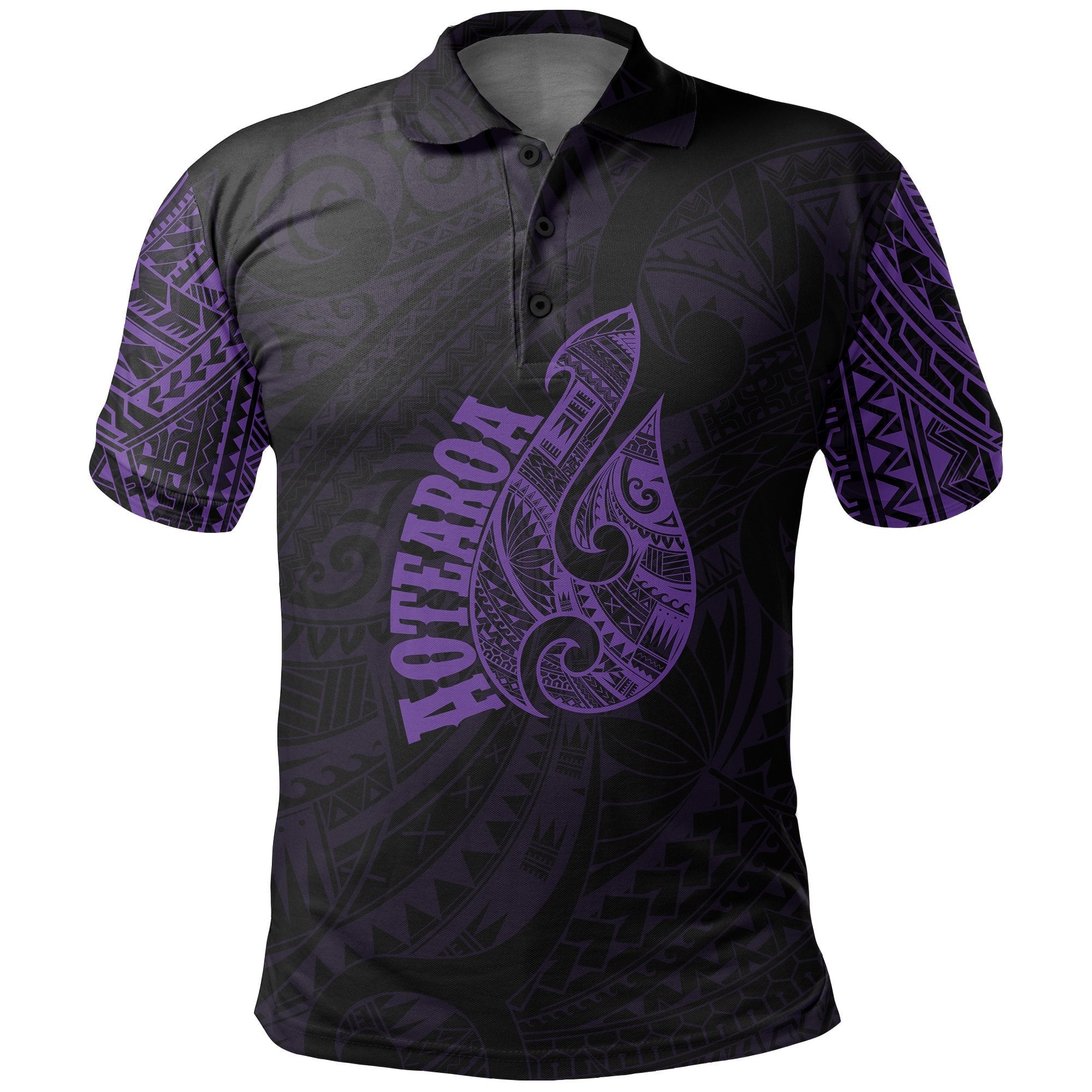 hei-matau-maori-tattoo-polo-shirt-violet