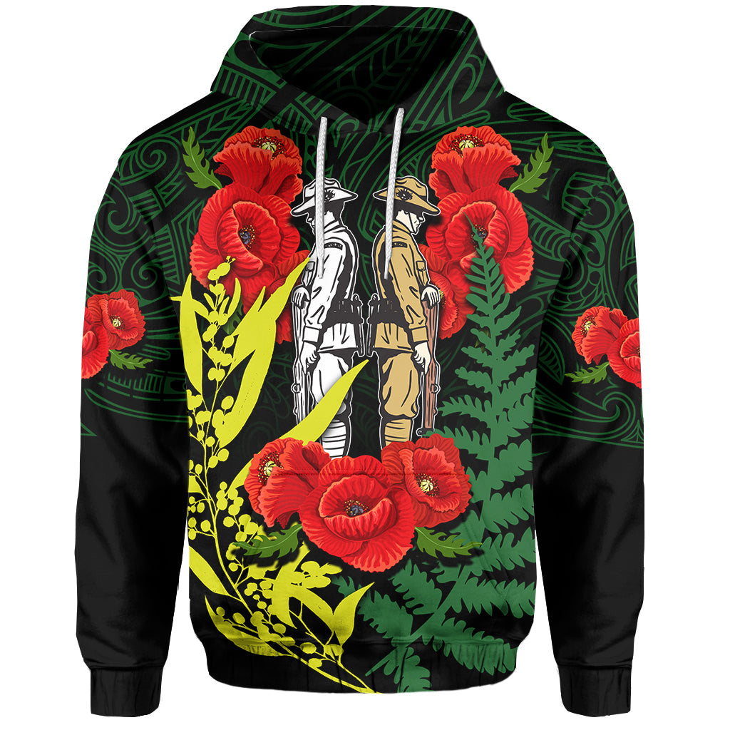 anzac-day-hoodie-maori-patterns-green-color
