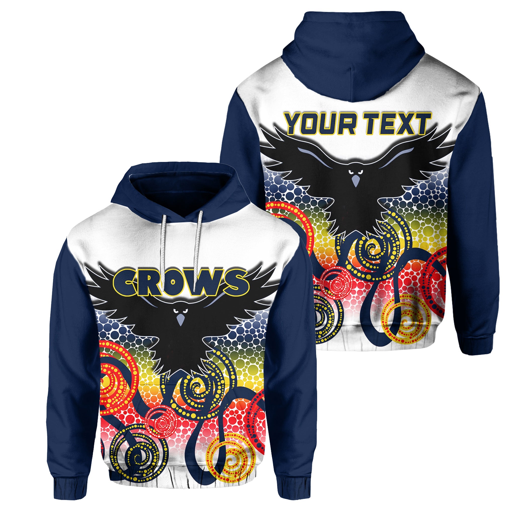 custom-personalisedadelaide-crows-hoodie-indigenous-white-color