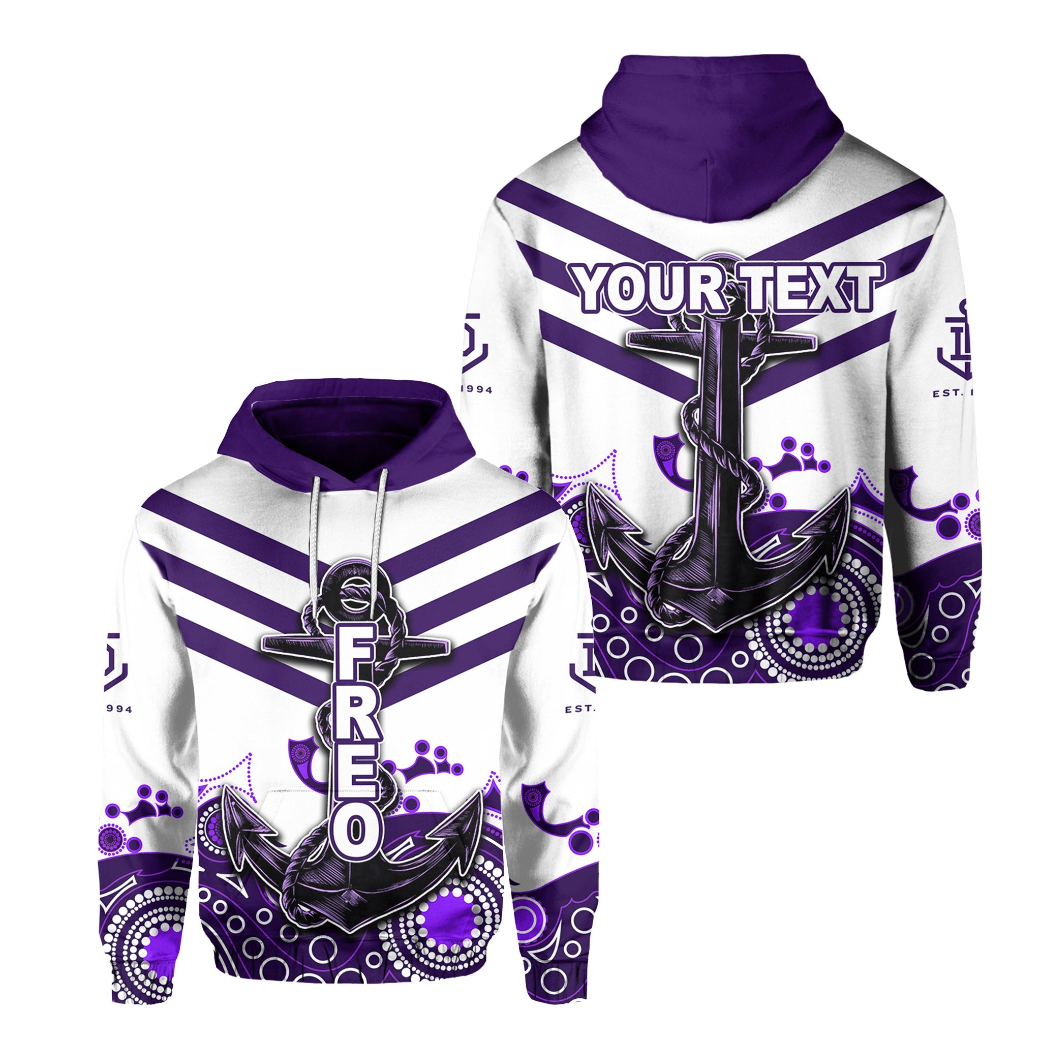 custom-personalisedfremantle-hoodie-freo-aboriginal-simple-white-style