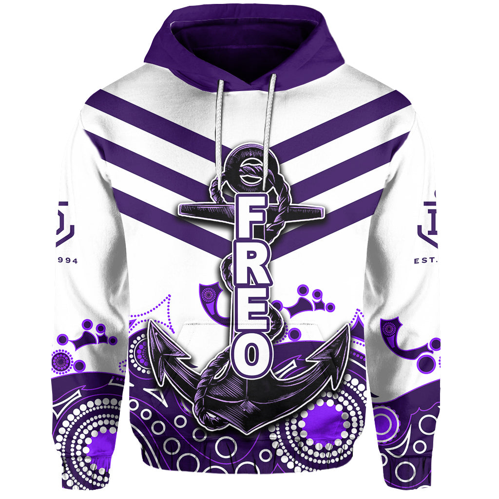 custom-personalisedfremantle-hoodie-freo-aboriginal-simple-white-style