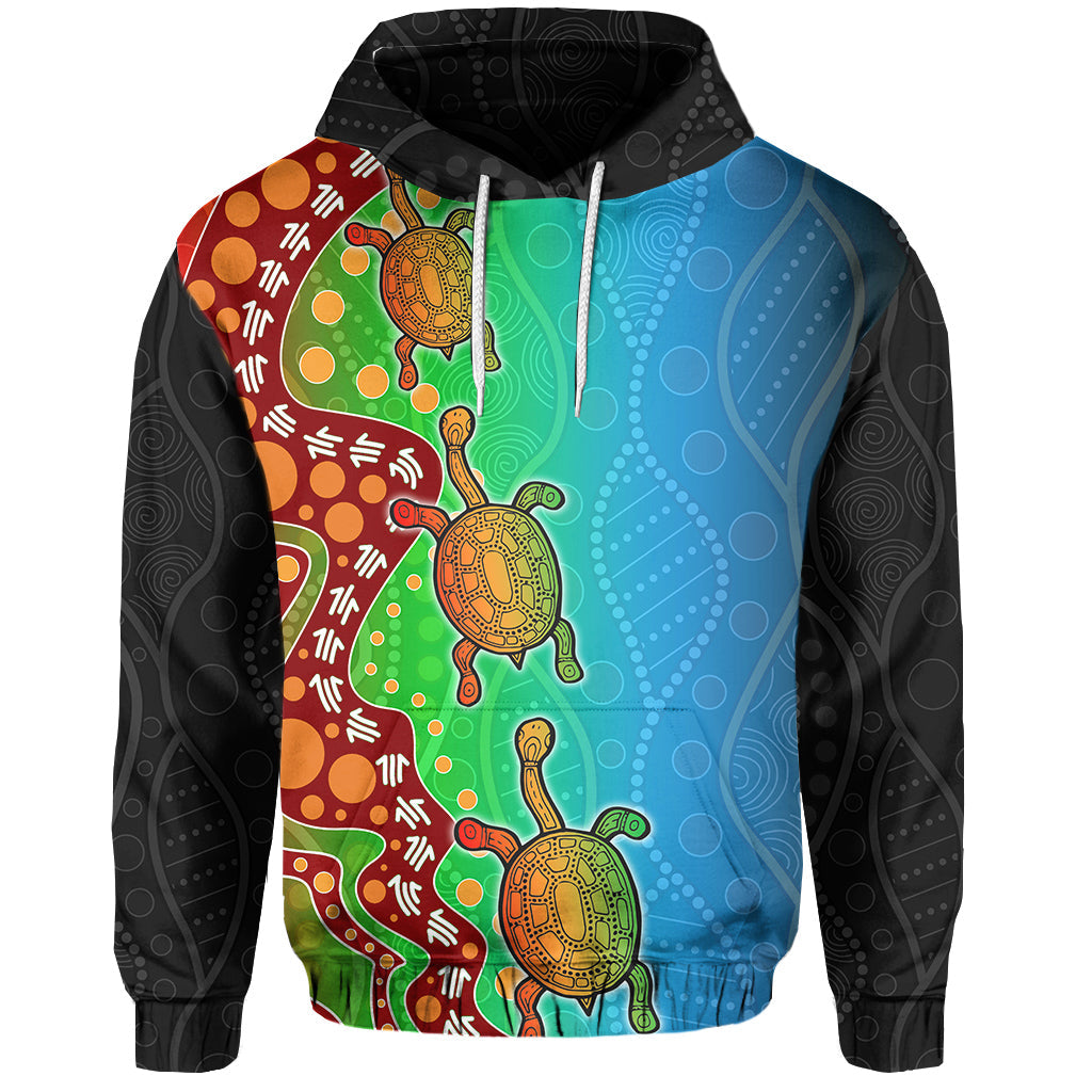 custom-personalised-aboriginal-hoodie-turtle
