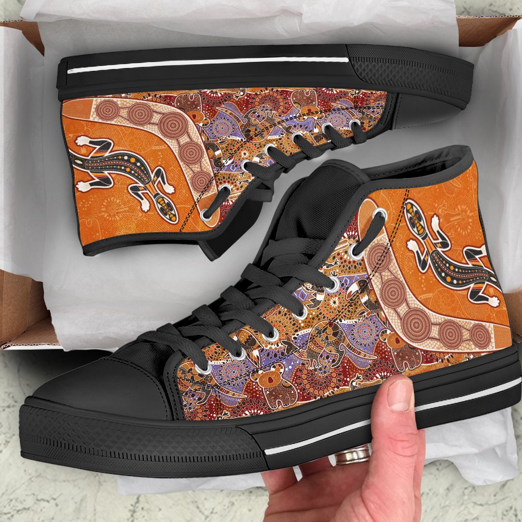 canvas-shoes-aboriginal-patterns-shoes-australian-animals-high-top