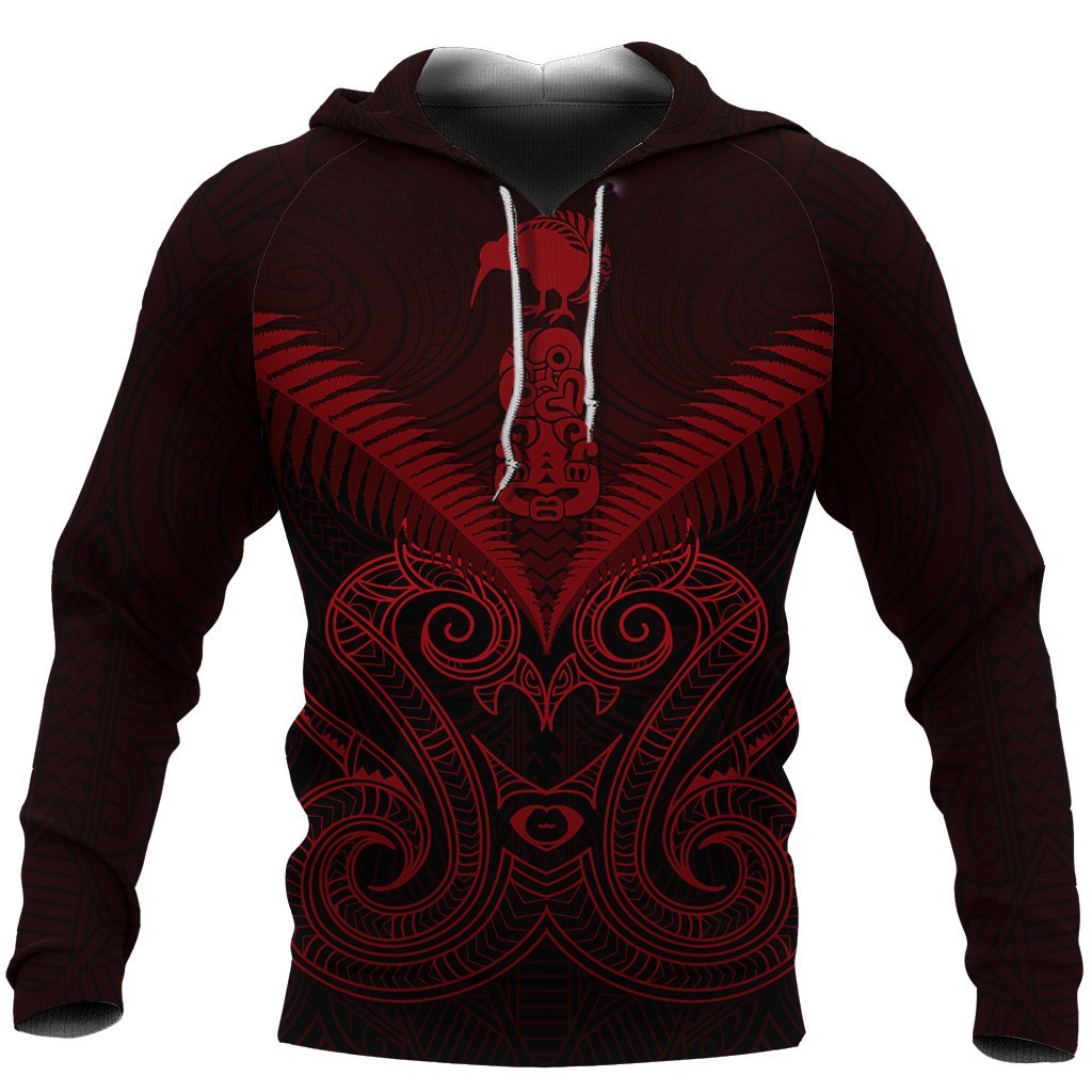 maori-manaia-new-zealand-hoodie-red