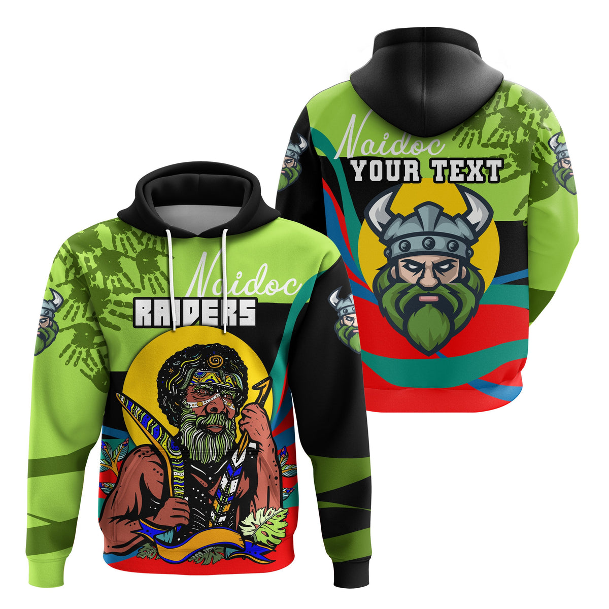custom-personalised-raiders-naidoc-week-hoodie-canberra-indigenous-sport-special-style