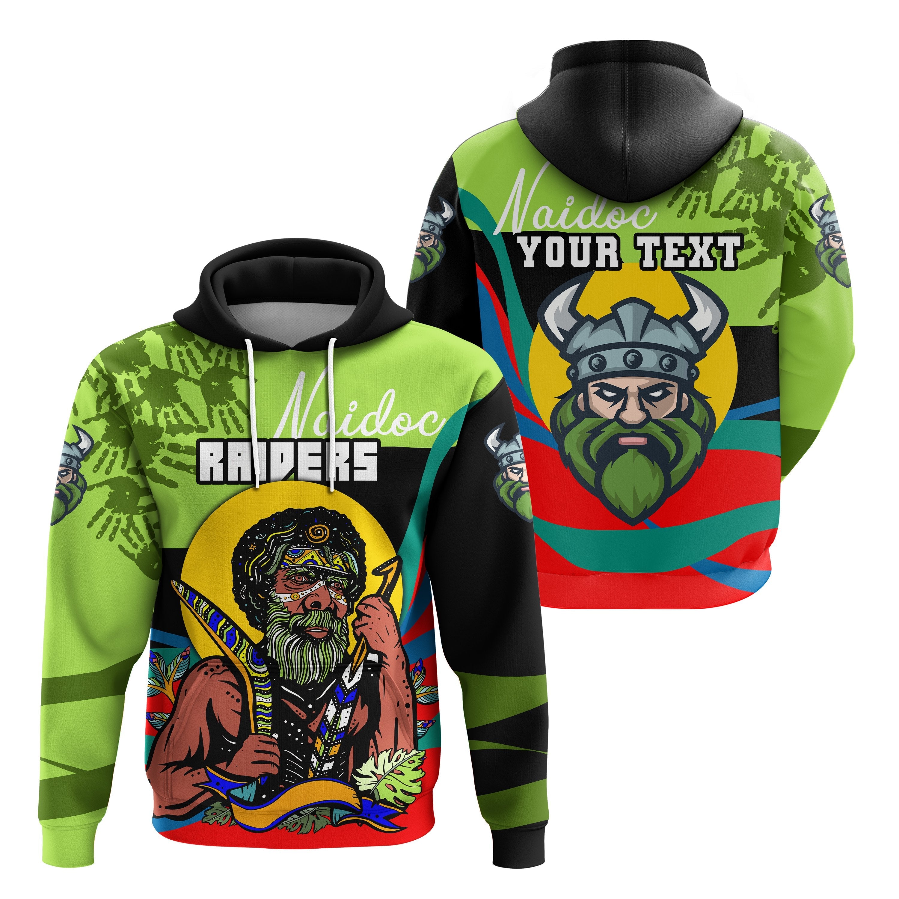 custom-personalised-raiders-naidoc-week-hoodie-canberra-indigenous-sport-special-style