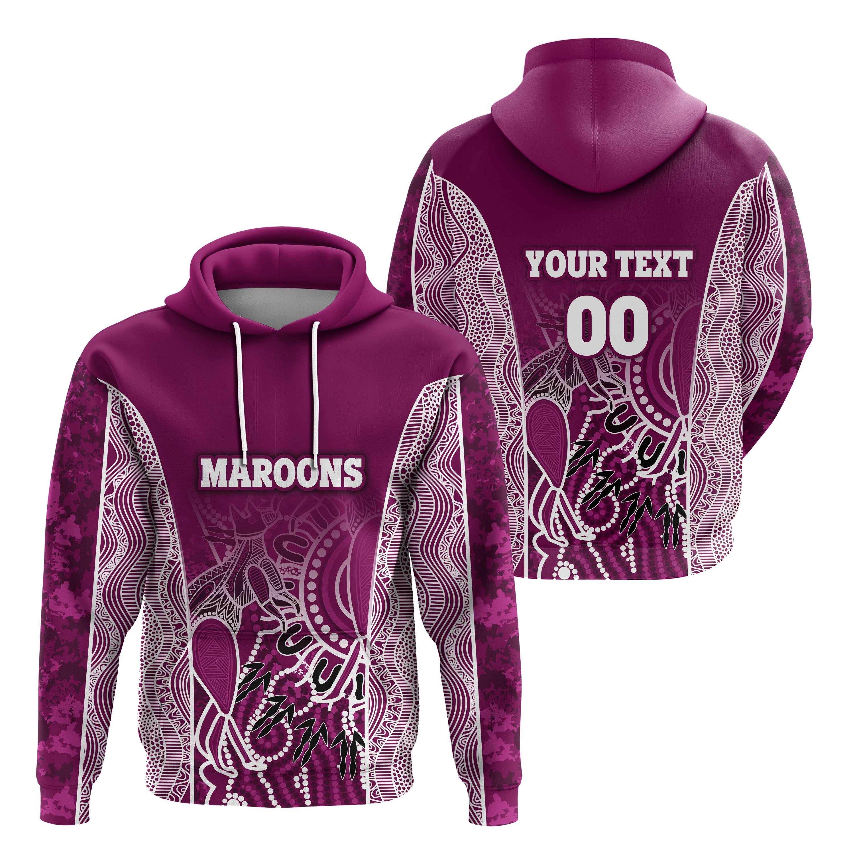 custom-personalised-queensland-hoodie-maroons-simple-style
