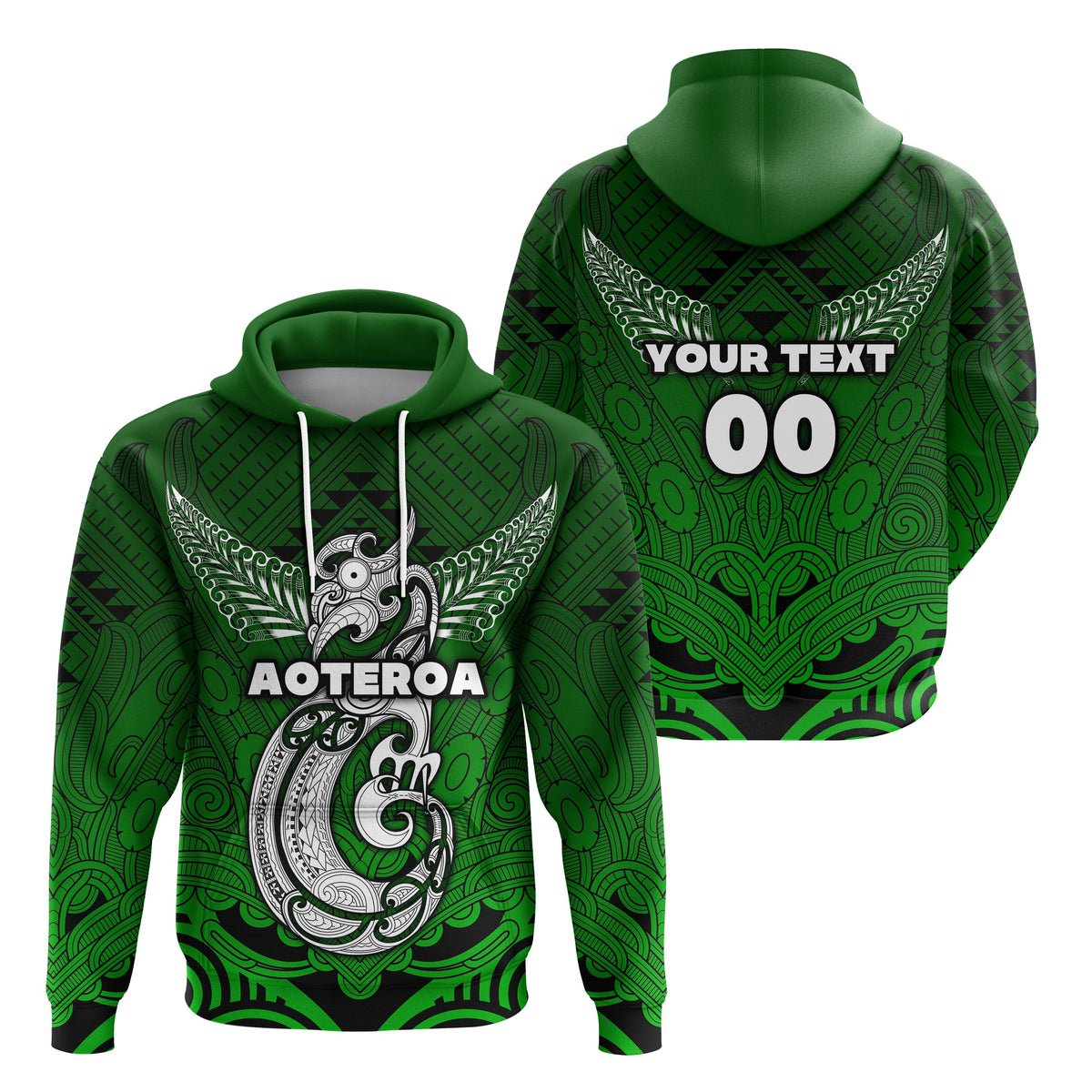 custom-personalised-maori-aotearoa-manania-hoodie-simple-sport-style-green