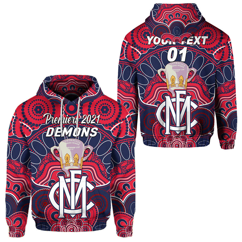 custom-personalised-melbourne-demons-indigenous-hoodie-football-2021-premiers-trophy-custom-text-and-number