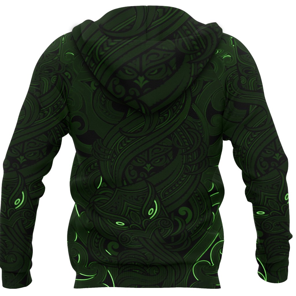 new-zealand-zip-up-hoodie-maori-gods-zipper-hoodie-tumatauenga-god-of-war-green