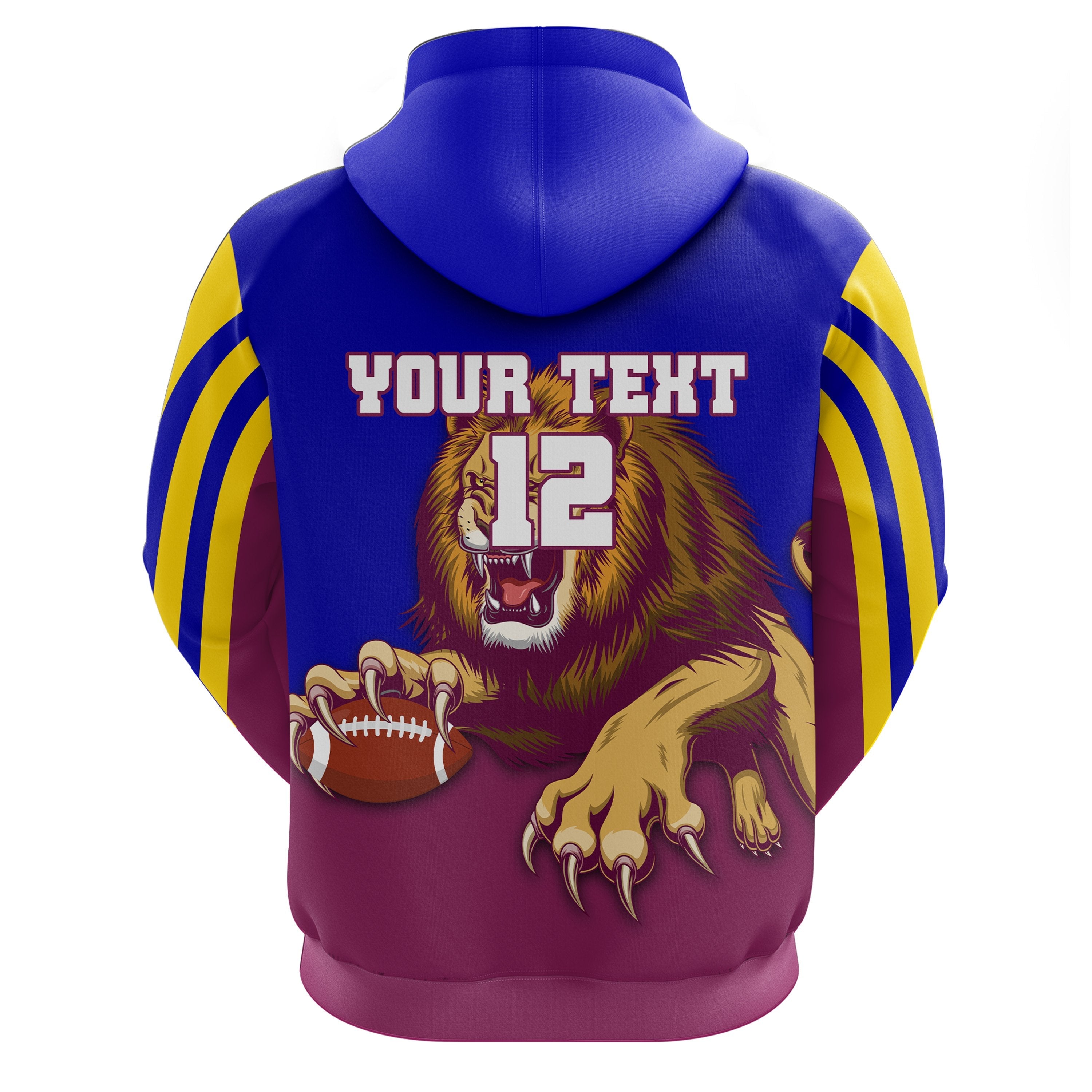 custom-personalised-brisbane-hoodie-lions-three-stripes