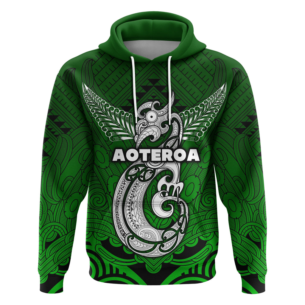 custom-personalised-maori-aotearoa-manania-hoodie-simple-sport-style-green