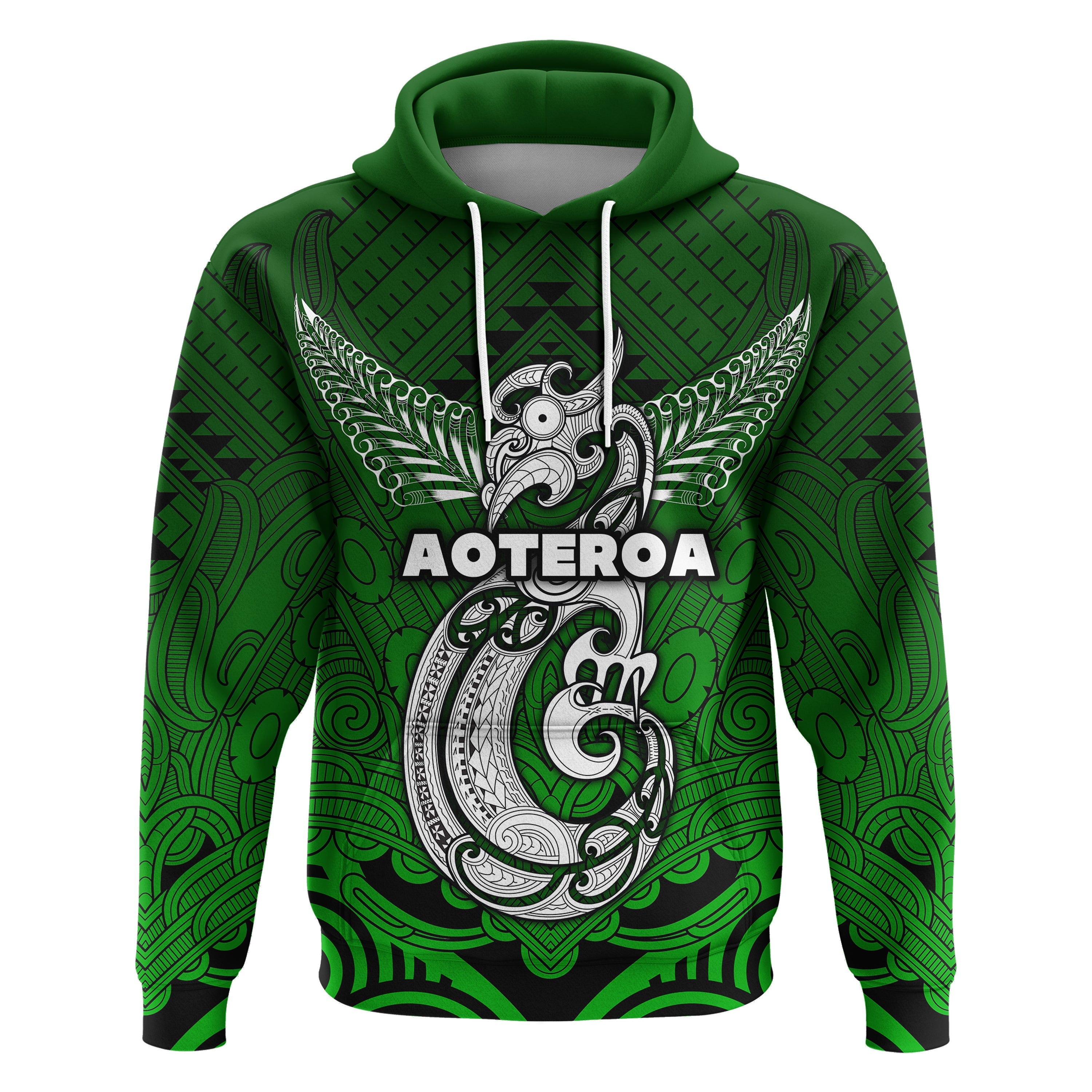 custom-personalised-maori-aotearoa-manania-hoodie-simple-sport-style-green