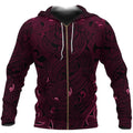 new-zealand-zip-up-hoodie-maori-gods-zipper-hoodie-tumatauenga-god-of-war-pink