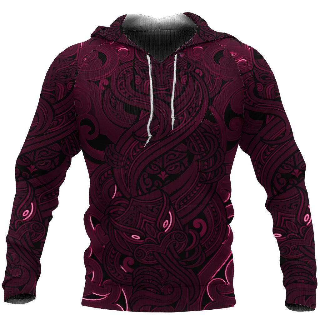 new-zealand-hoodie-maori-gods-pullover-hoodie-tumatauenga-god-of-war-pink
