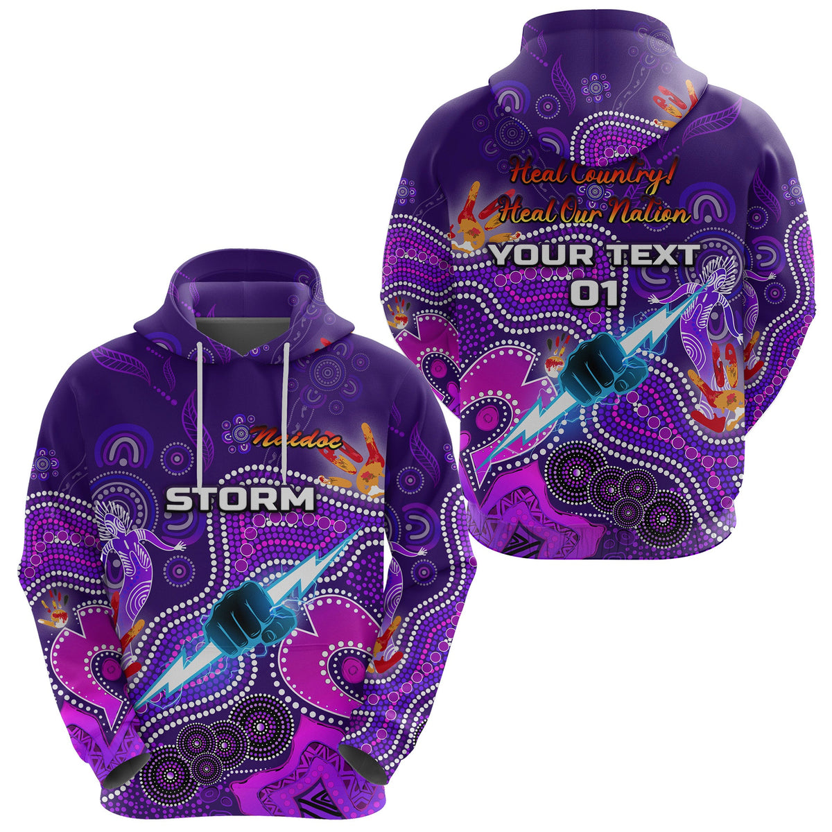 custom-personalised-melbourne-storm-hoodie-naidoc-heal-country-heal-our-nation-custom-text-and-number
