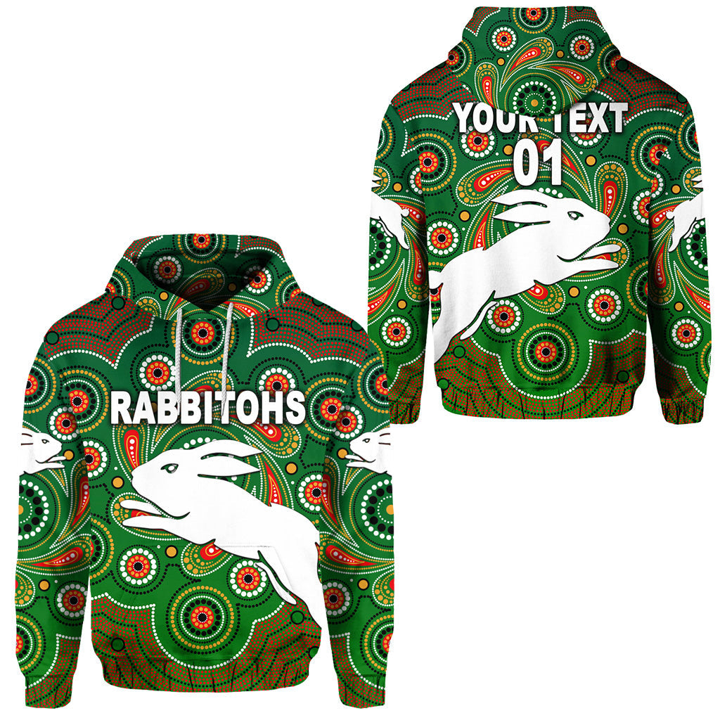 custom-personalised-south-sydney-rabbitohs-hoodie-2021-indigenous-vibes-green-custom-text-and-number