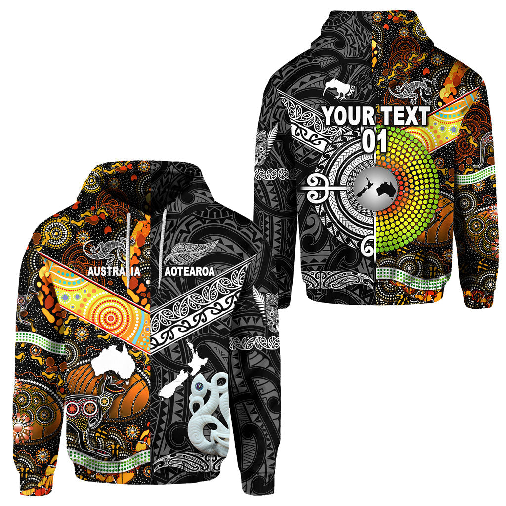 custom-personalised-new-zealand-maori-aotearoa-and-australia-aboriginal-hoodie-together-black-custom-text-and-number