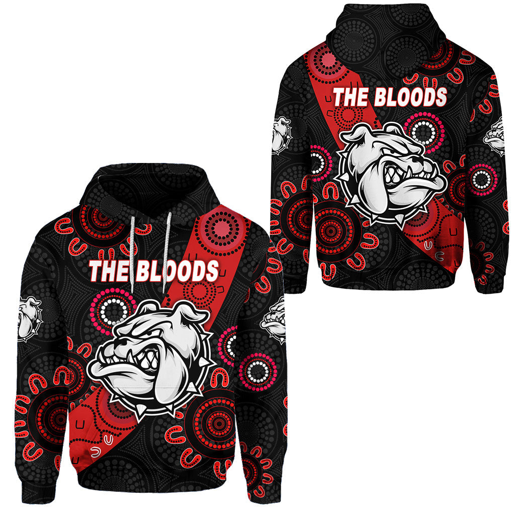 West Football Club Alice Springs Hoodie The Bloods Indigenous Version LT8